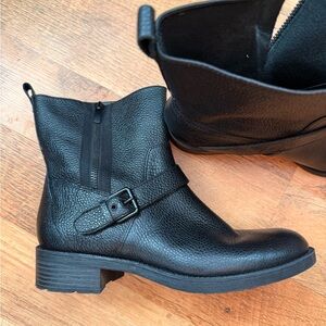 Nine West Black Ankle Booties with Zipper and Strap